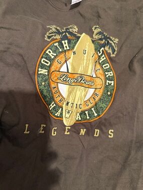 Long Beach North Shore Hawaii Graphic Tee - Brown